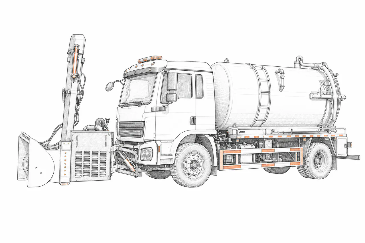 Concepto técnico de configuración para Camión soplador de nieve