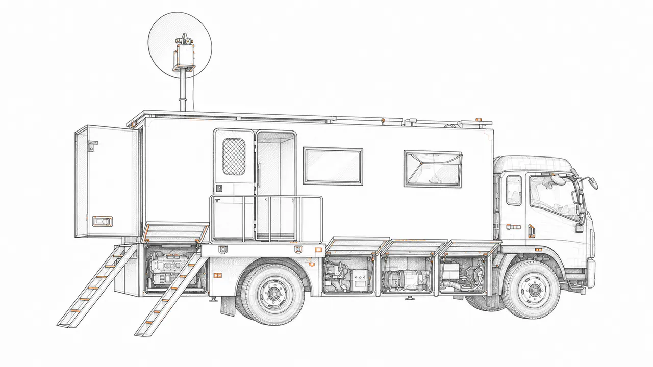 Concepto técnico de configuración para Camión de mando móvil
