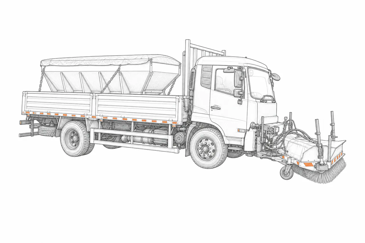 Concepto técnico de configuración para Camión esparcidor de material anticongelante