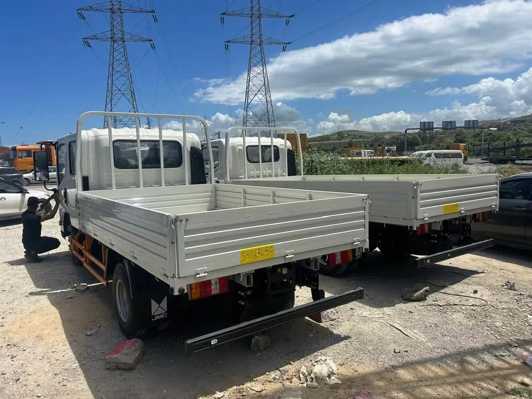 The customer’s rear view of both dropside bodies.