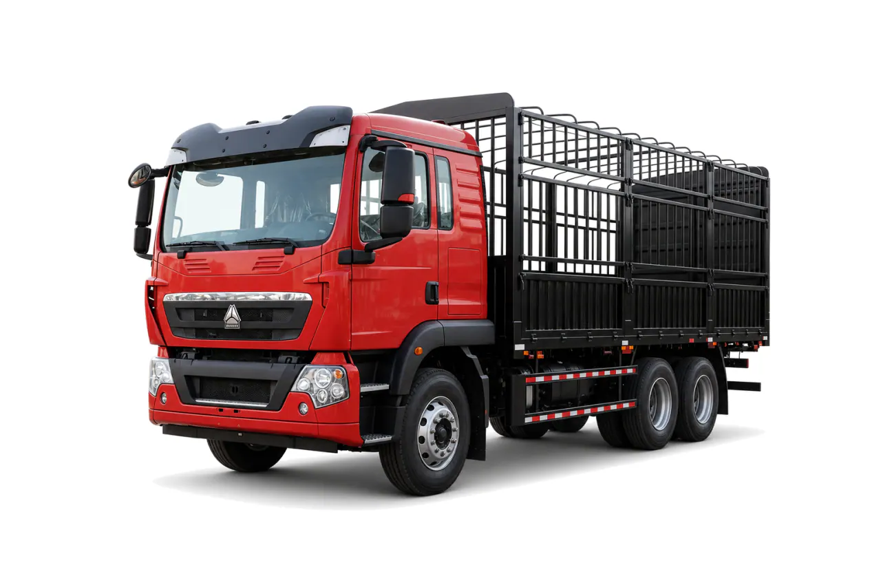 Middle-Duty Stake Truck — Front left view