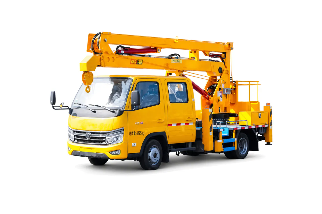 Articulating-Boom Aerial Work Platform Truck front view