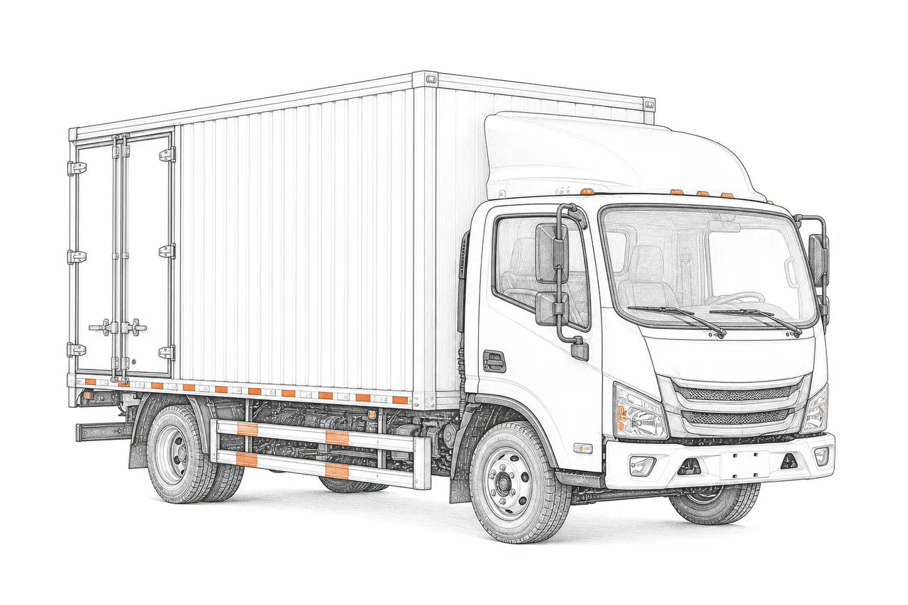 Concepto técnico de configuración para Camión furgón ligero