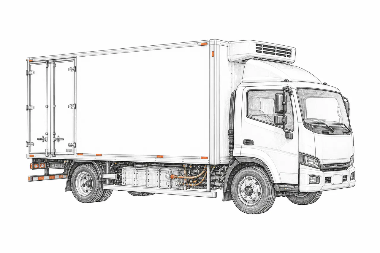 Concepto técnico de configuración para Camión refrigerado eléctrico