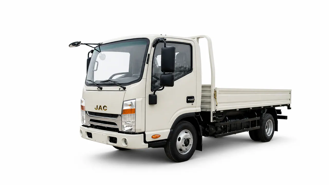 JAC 1040S Configuration du camion à ridelles présentée dans une vue éditoriale du véhicule
