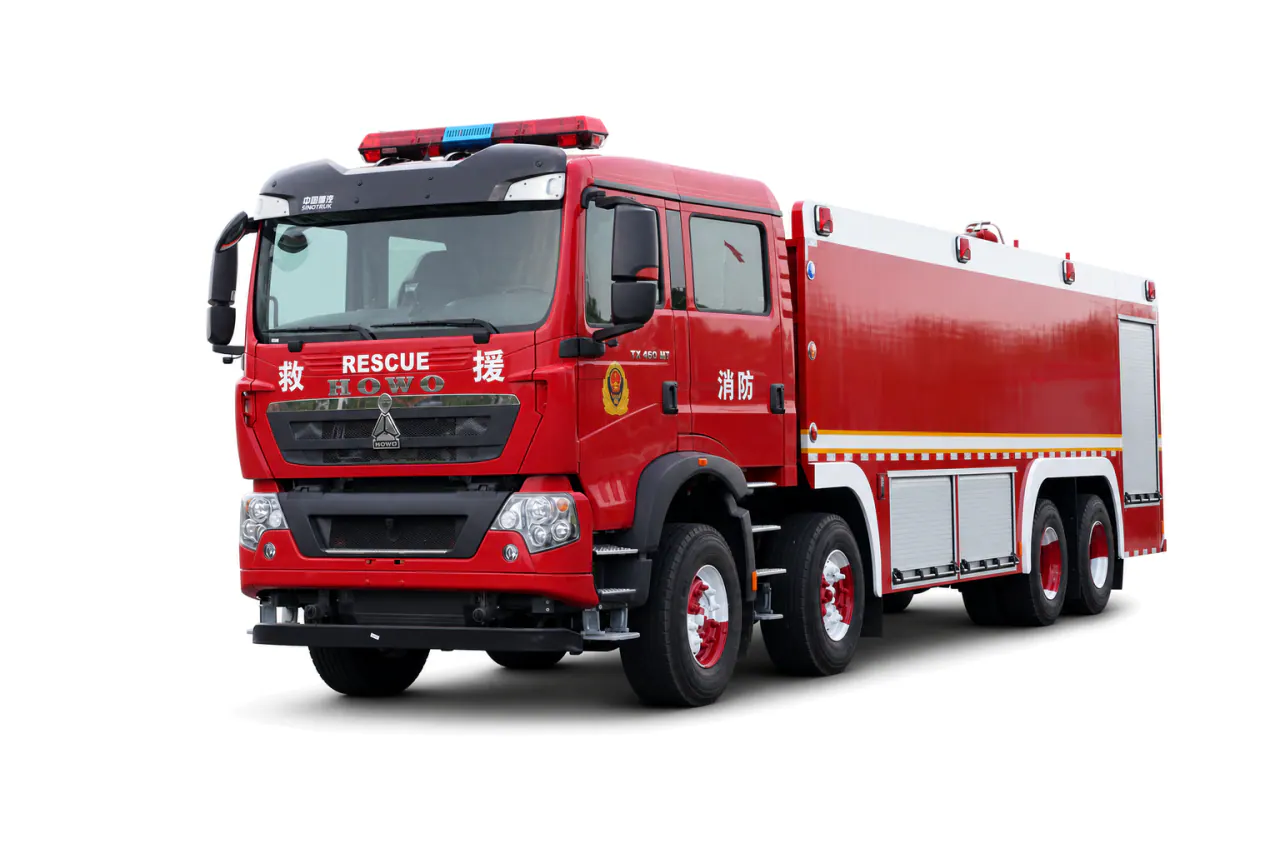 Foam Fire Truck — Front left view