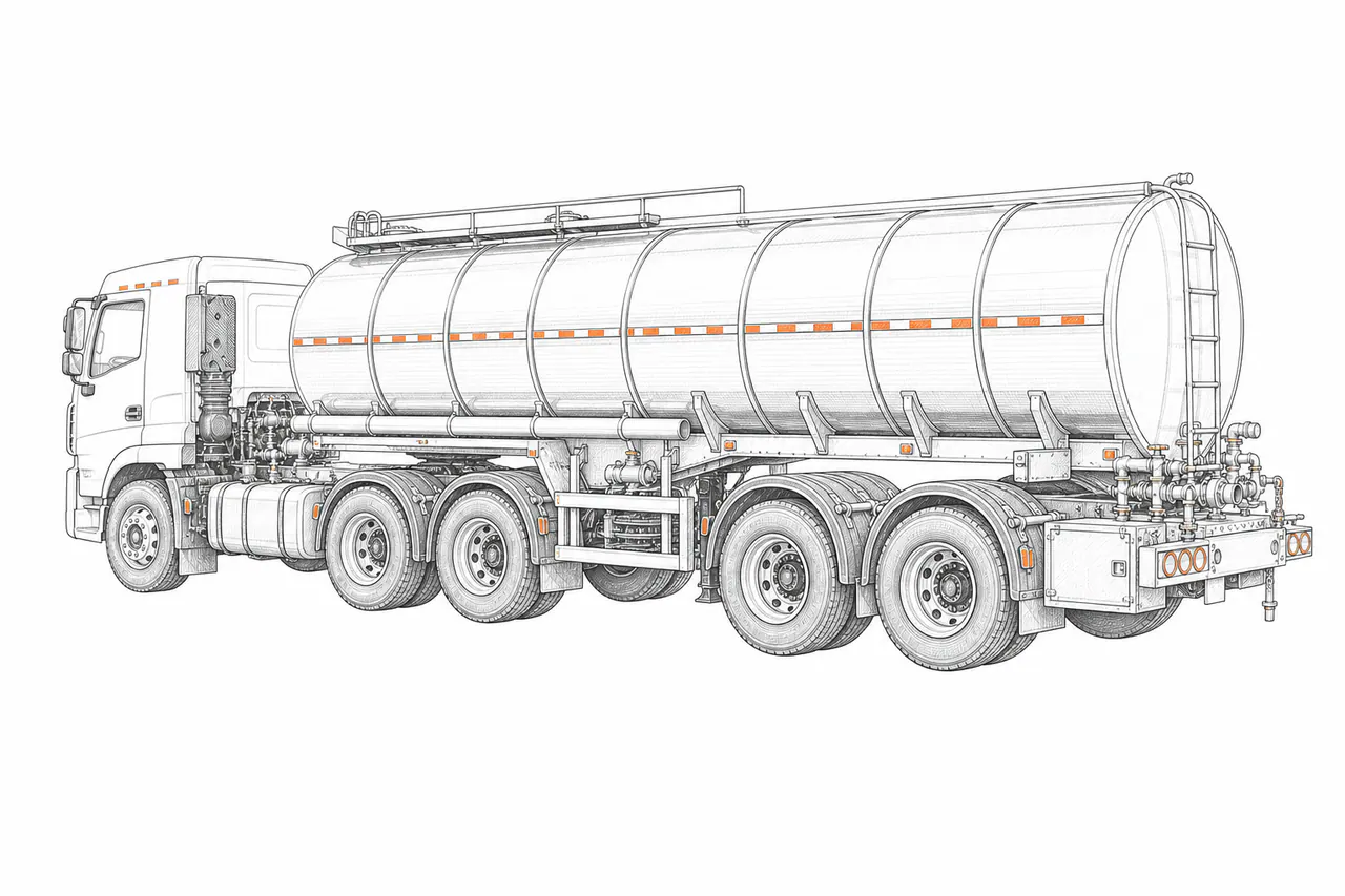 Concepto técnico de configuración para Semirremolque cisterna para leche