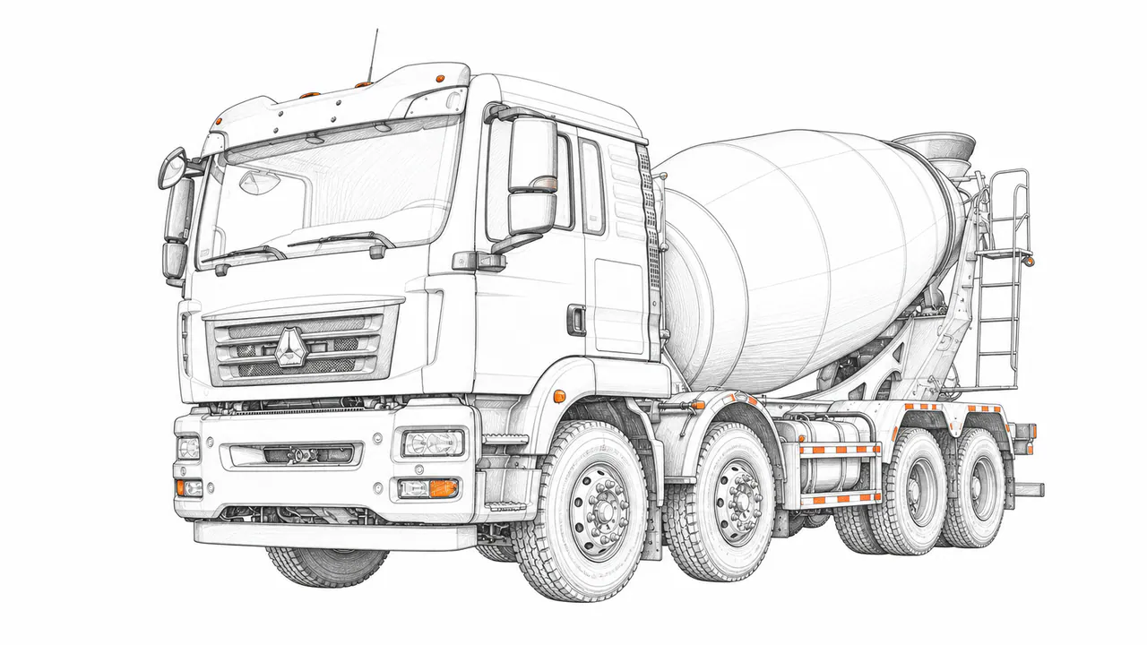 Concepto técnico de configuración para Camión mezclador de concreto 8×4