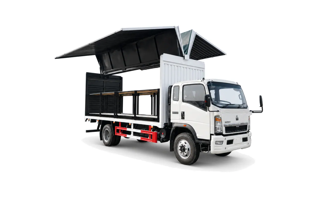 Light-Duty Wing Van Truck — Front left view