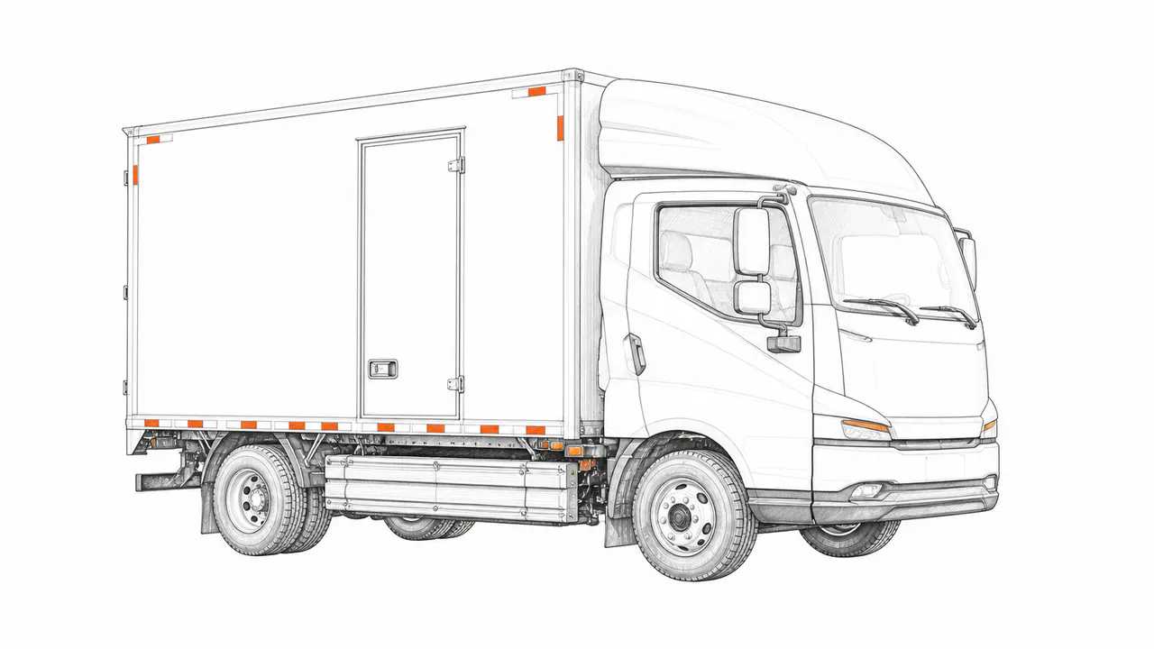 Concepto técnico de configuración para Camión furgón eléctrico
