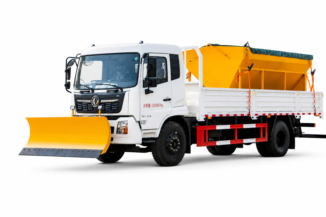 Front-Mounted Snowplow Truck — Front left view