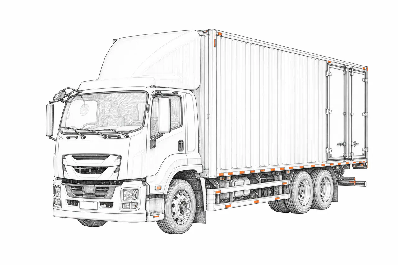Concepto técnico de configuración para Camión furgón mediano