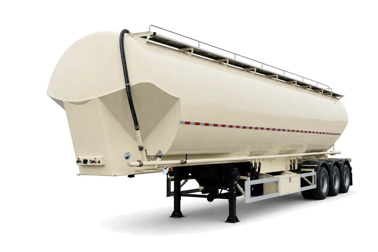 Bulk cement tanker semi-trailer