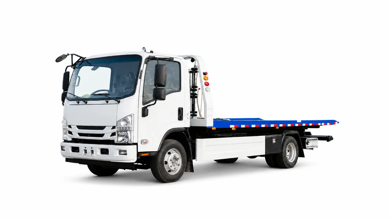 ISUZU SCS5082TQZQL6 configuration de camion de dépannage présentée dans une vue éditoriale du véhicule