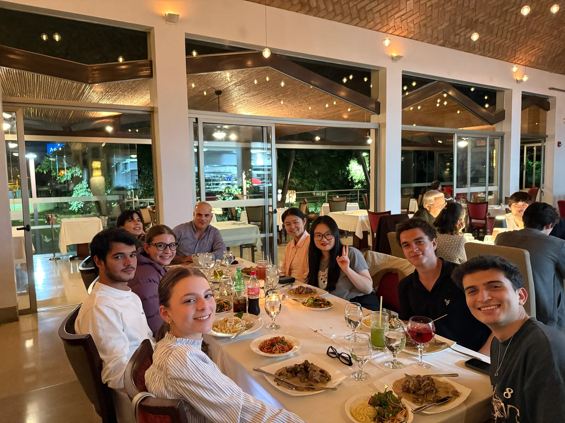 KEEYAK team sharing a dinner meeting with overseas customers
